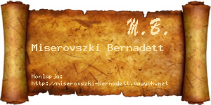 Miserovszki Bernadett névjegykártya